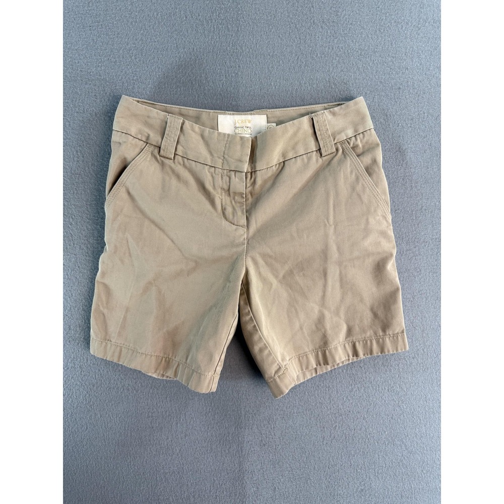 J.Crew Shorts Womens 30 Beige Twill Chino Flat Front 3.5 Inseam Casual